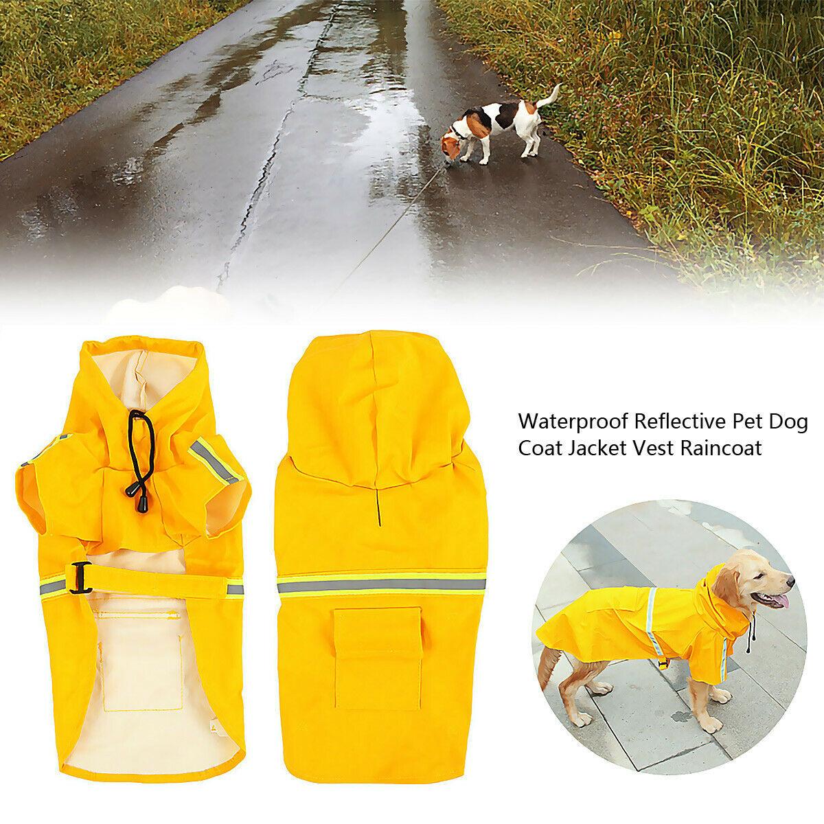 Waterproof Hooded Dog Raincoat with Reflective Stripes - Pet's Dream