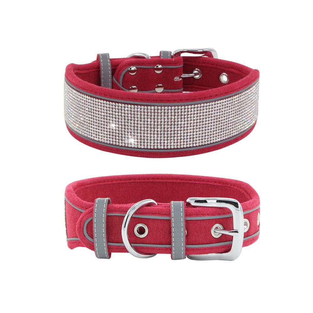 Suede Reflective Collar, Soft And Comfortable, Hand Holding Rope, for Dogs - Pet's Dream