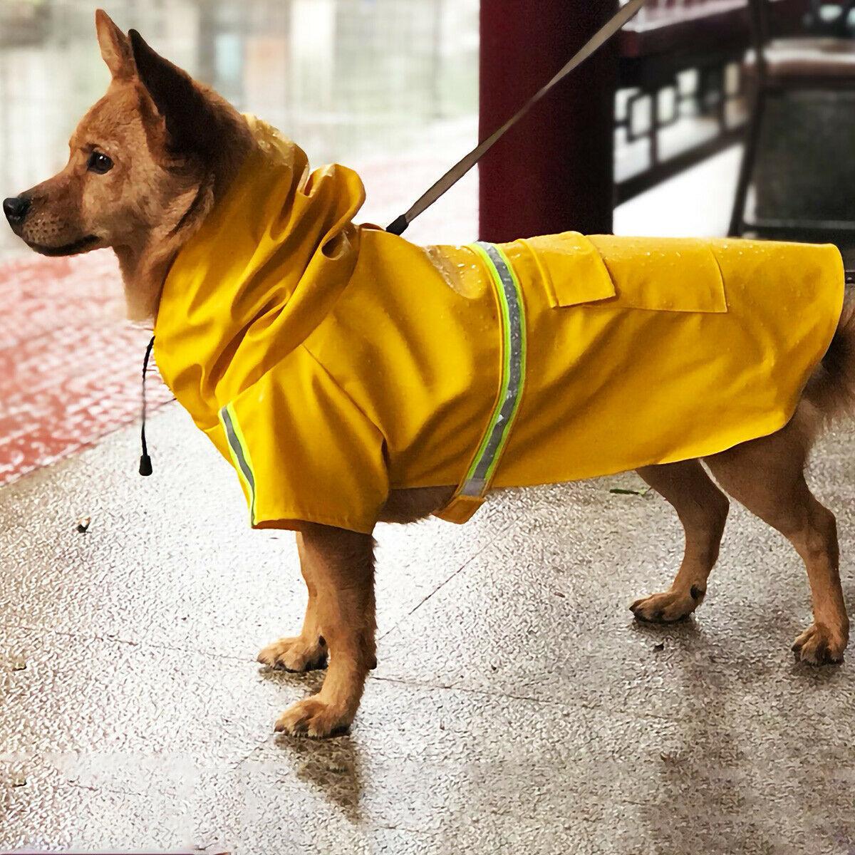 Waterproof Hooded Dog Raincoat with Reflective Stripes - Pet's Dream