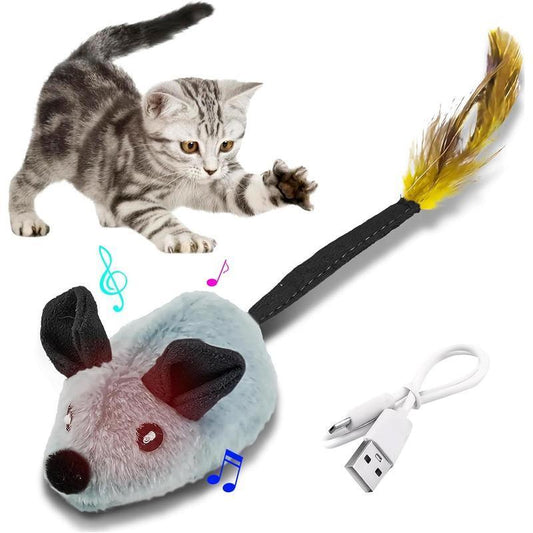 Interactive Toys "Mouse" With LED Lights For Cats, USB Rechargeable - Pet's Dream