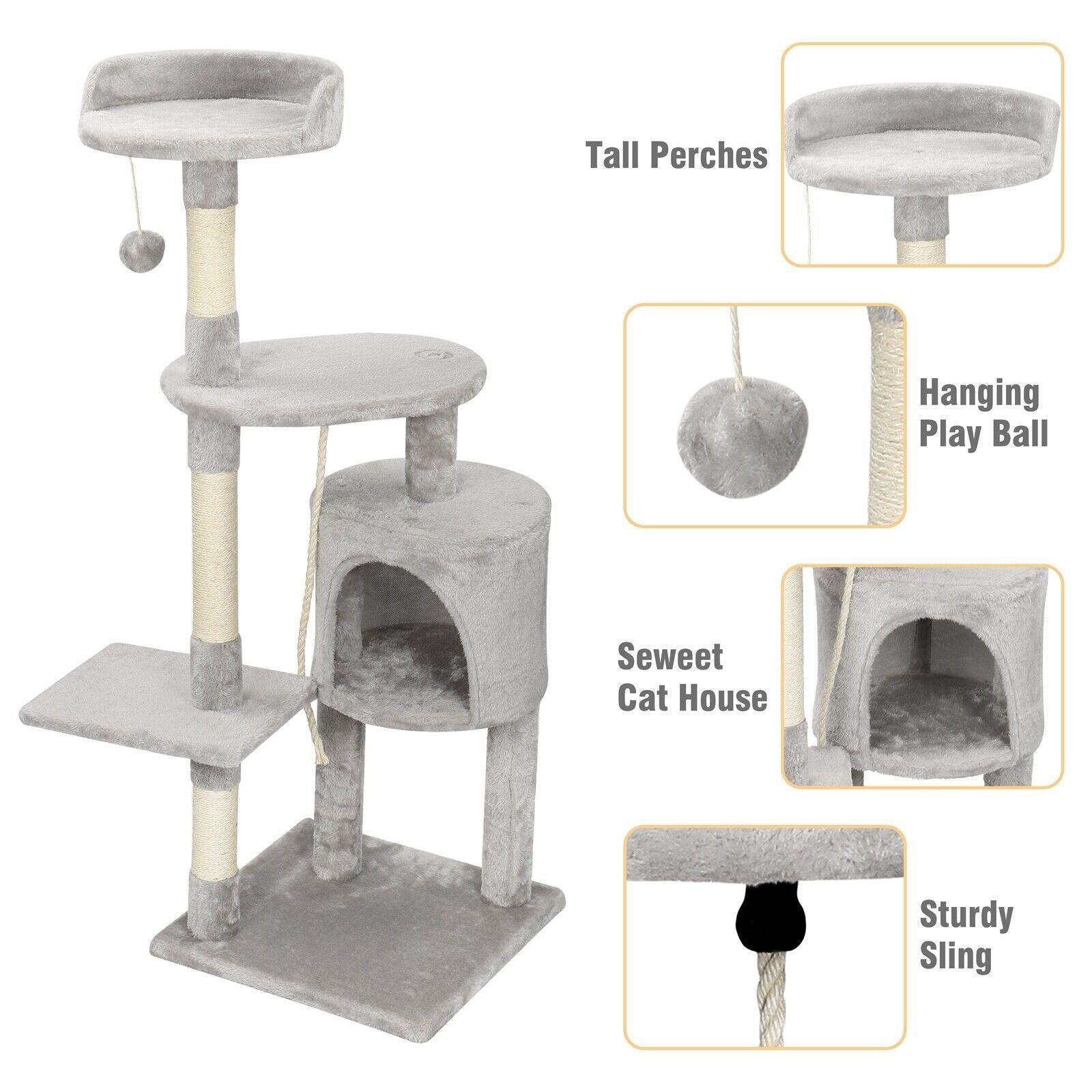 Large 4-story Cat Climbing Frame, Scratching Tree - Pet's Dream