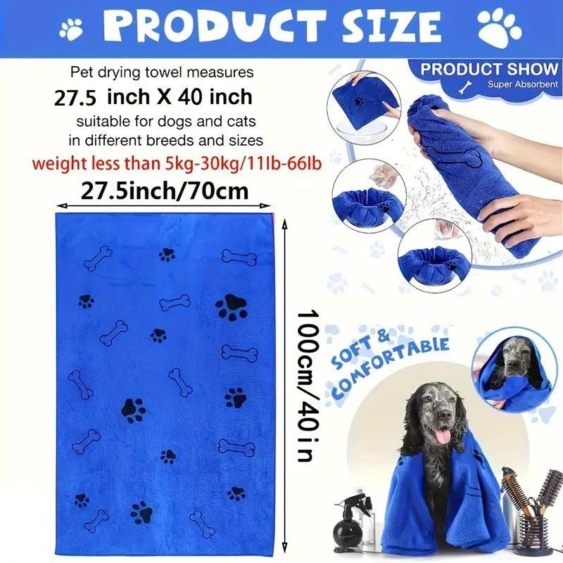 Super Absorbent Microfiber Towel – Quick-Drying Soft Bath & Grooming Cloth - Pet's Dream