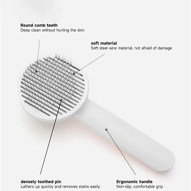 Self-Cleaning Slicker Grooming Brush for Dogs & Cats - Pet's Dream