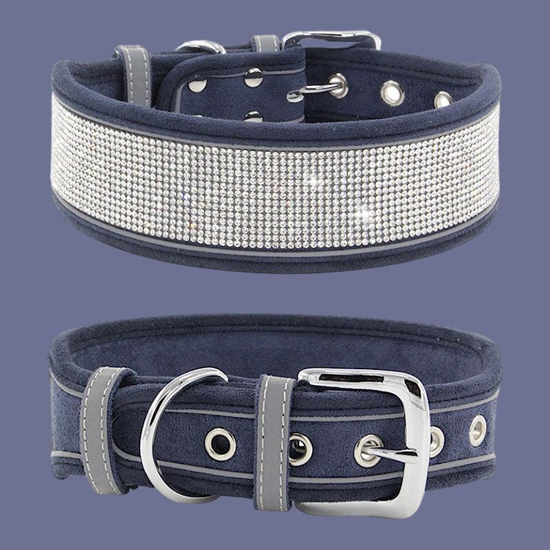 Suede Reflective Collar, Soft And Comfortable, Hand Holding Rope, for Dogs - Pet's Dream