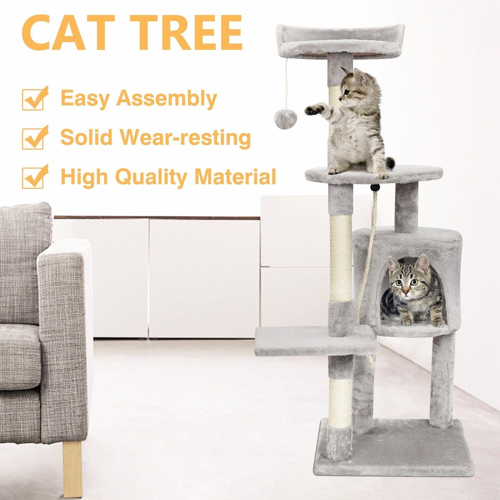 Large 4-story Cat Climbing Frame, Scratching Tree - Pet's Dream