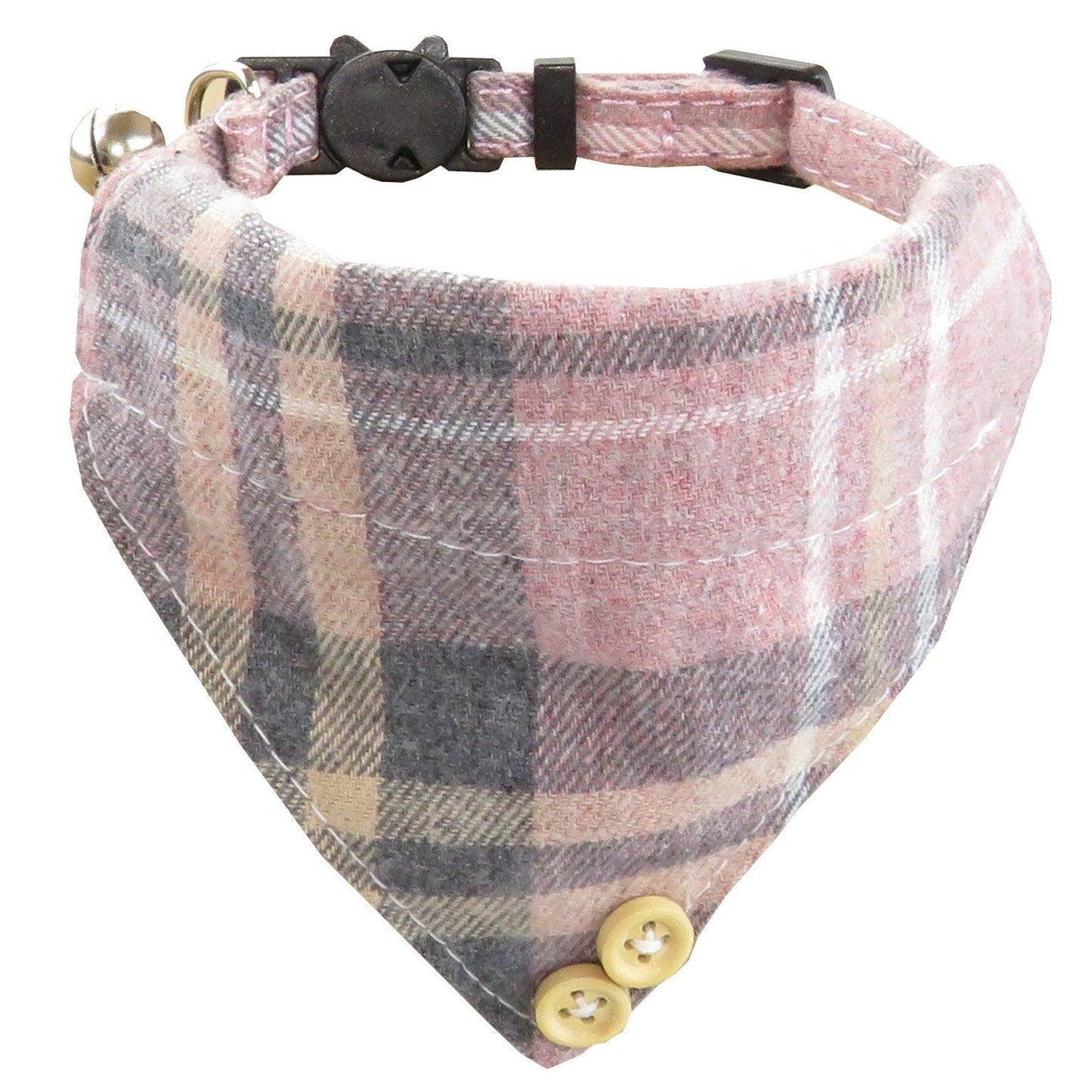 Bow Tie Collar and Bandana With Classic Plaid, Adjustable, With Scarf And Bowtie Necklace - Pet's Dream