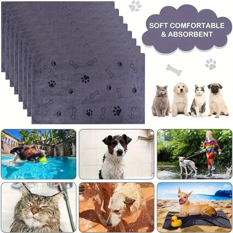 Super Absorbent Microfiber Towel – Quick-Drying Soft Bath & Grooming Cloth - Pet's Dream