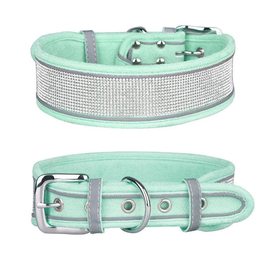 Suede Reflective Collar, Soft And Comfortable, Hand Holding Rope, for Dogs - Pet's Dream