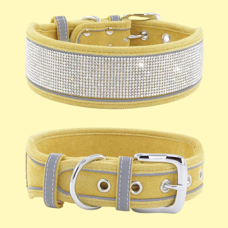 Suede Reflective Collar, Soft And Comfortable, Hand Holding Rope, for Dogs - Pet's Dream