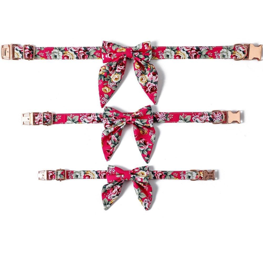 Collar, Cotton with Rose Gold Buckle for Dogs - Pet's Dream