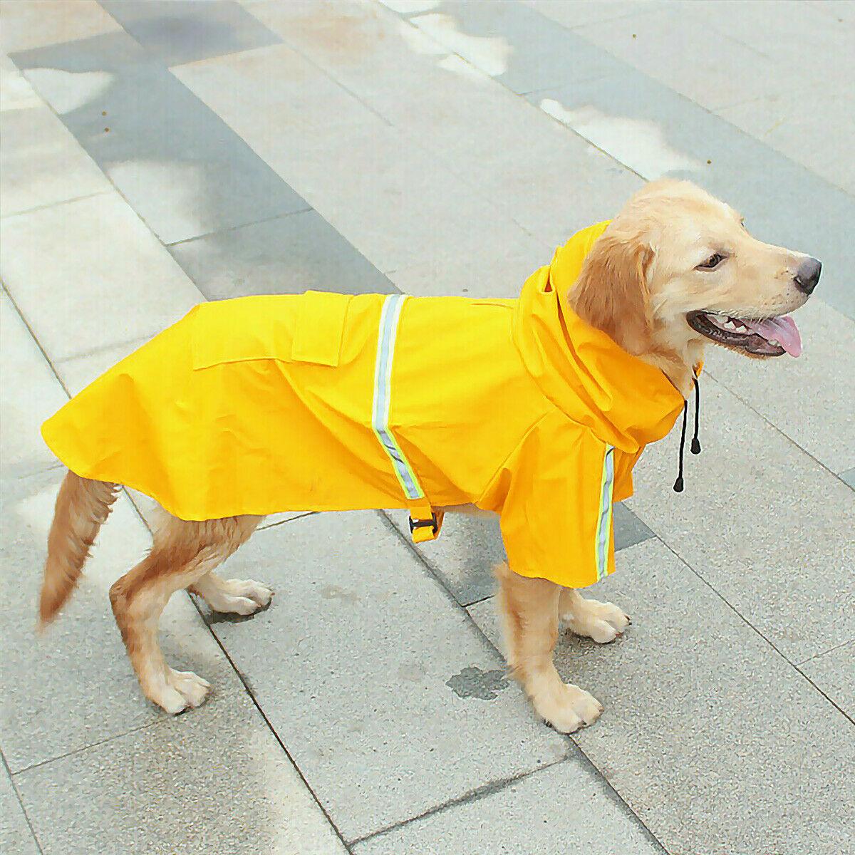 Waterproof Hooded Dog Raincoat with Reflective Stripes - Pet's Dream