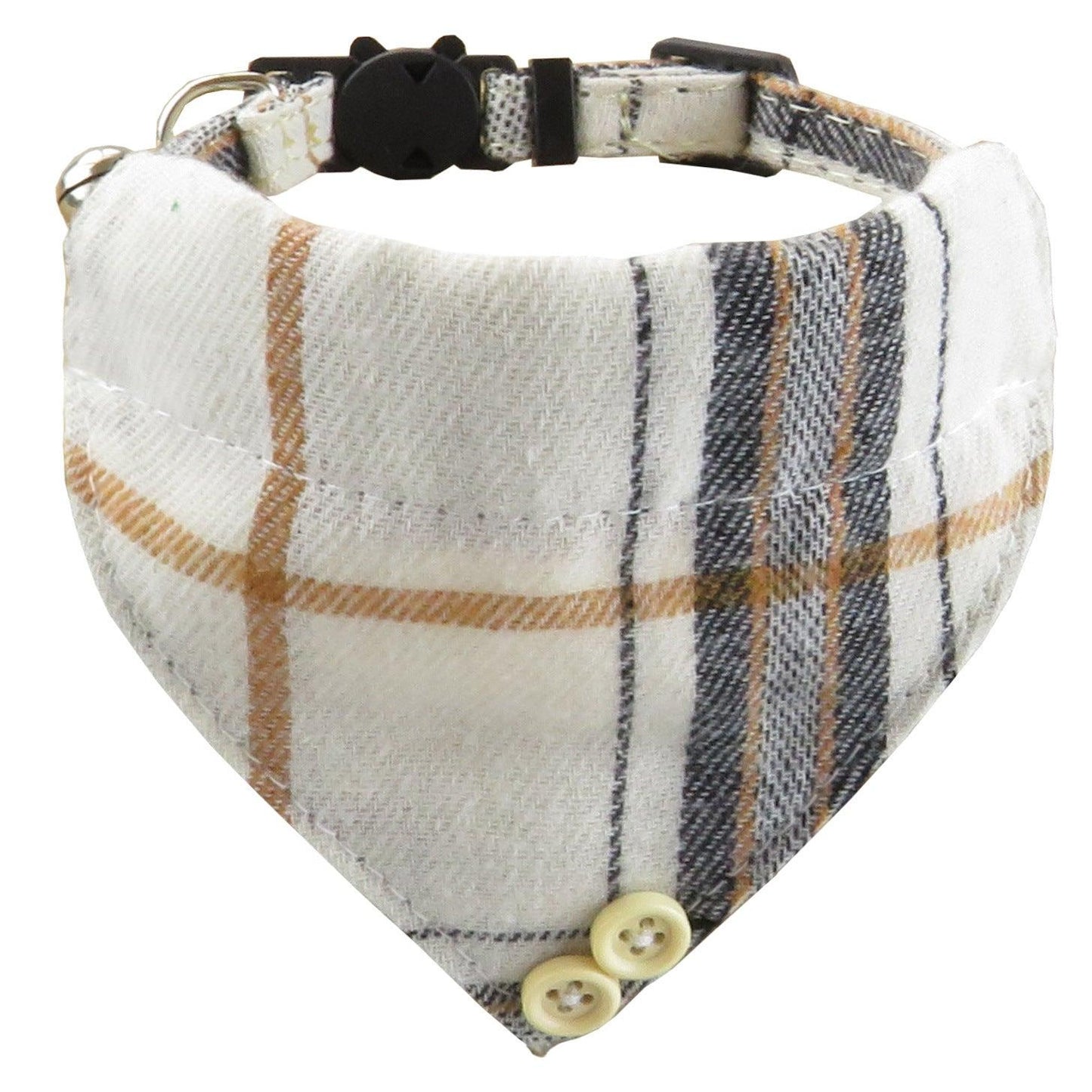 Bow Tie Collar and Bandana With Classic Plaid, Adjustable, With Scarf And Bowtie Necklace - Pet's Dream