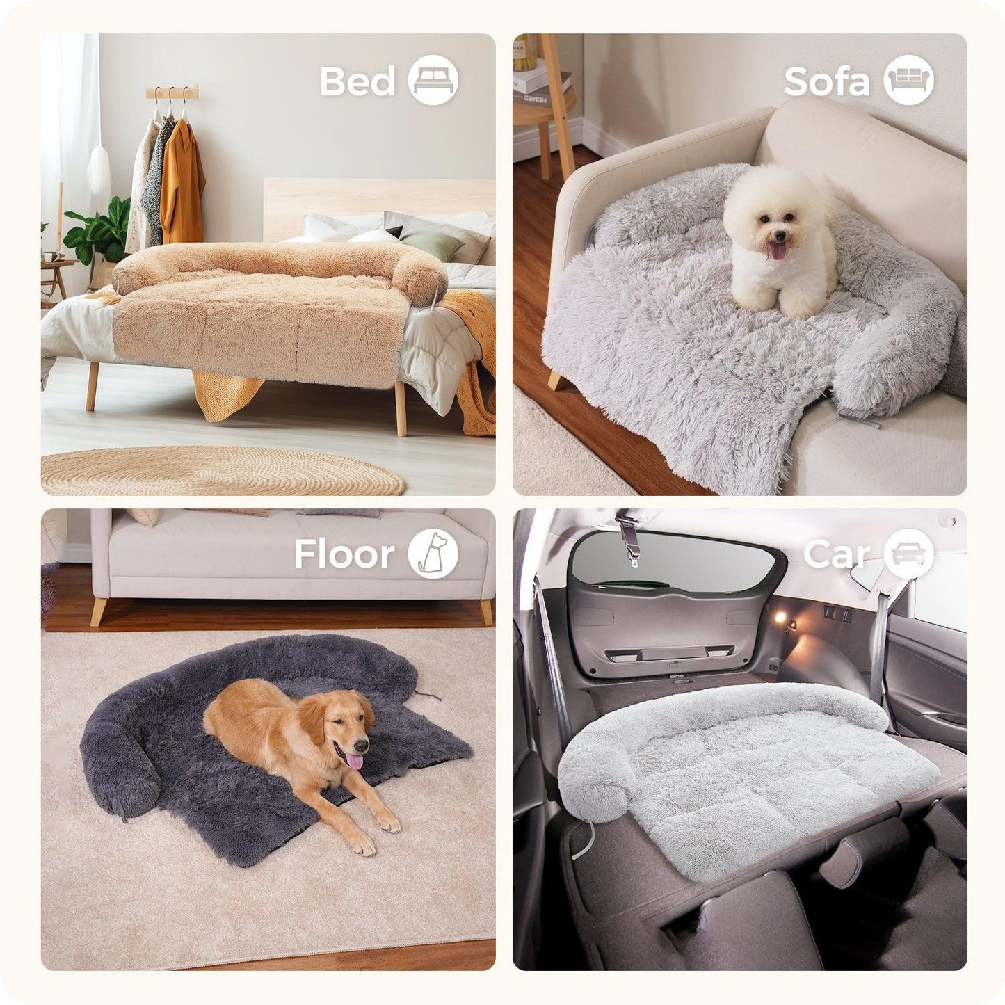 Fluffy, Comfy Bed for Dogs - Pet's Dream