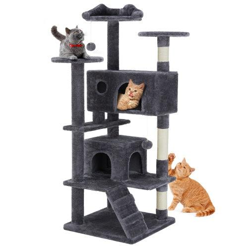 Indoor High-rise Multi-story Tower, 54 Inch Cat Tree - Pet's Dream