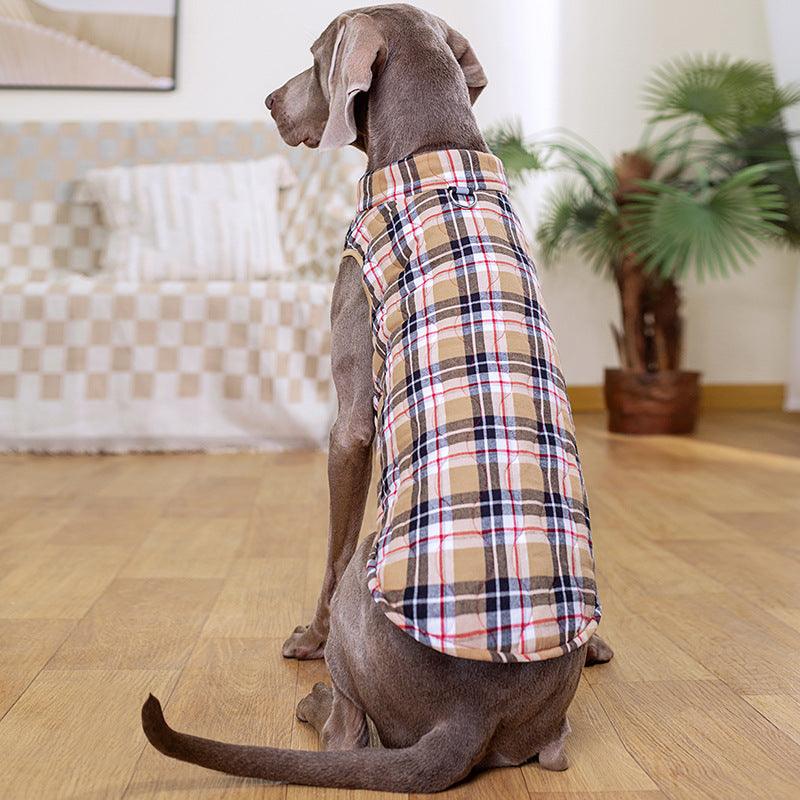 Winter Cotton Clothes, Zipper Jacket, Plaid For Dogs - Pet's Dream