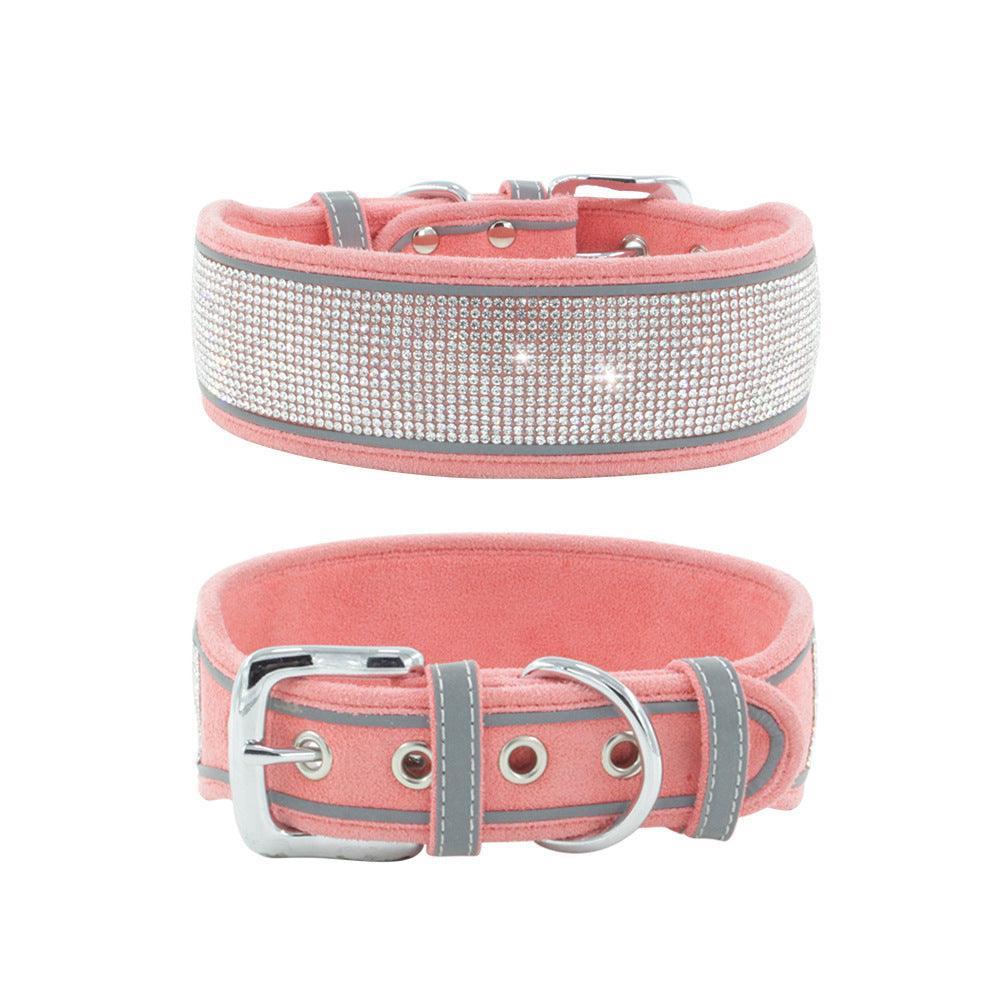 Suede Reflective Collar, Soft And Comfortable, Hand Holding Rope, for Dogs - Pet's Dream