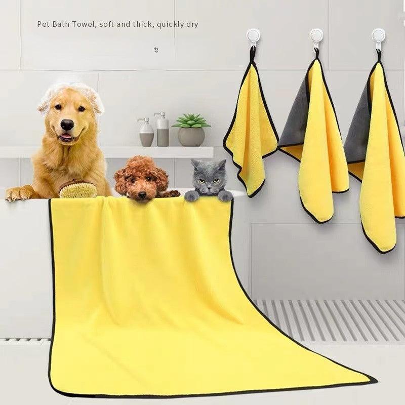 Quick-drying, Soft, Microfiber, Super Absorbent Towel For Dogs, Cats, Yellow - Pet's Dream