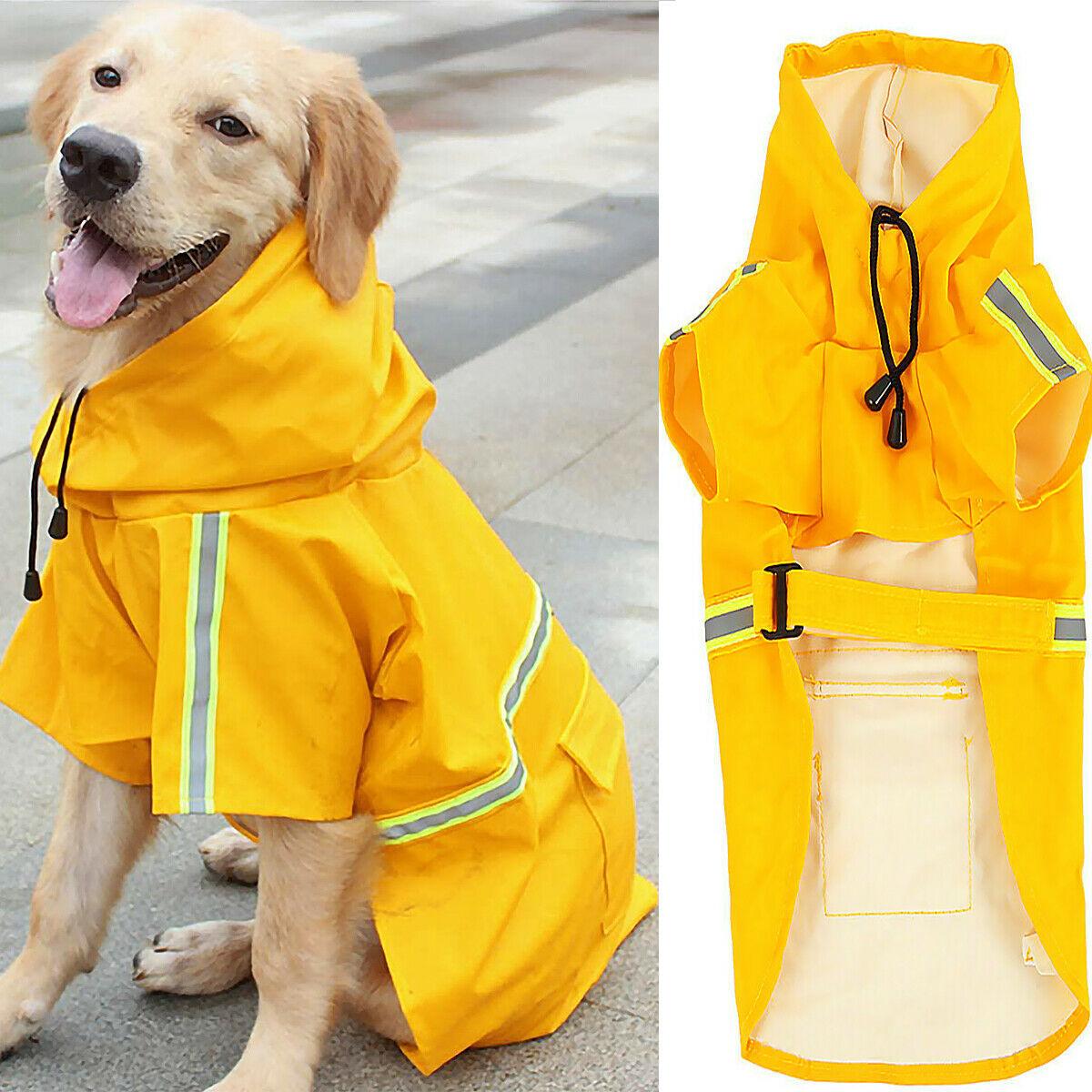 Waterproof Hooded Dog Raincoat with Reflective Stripes - Pet's Dream