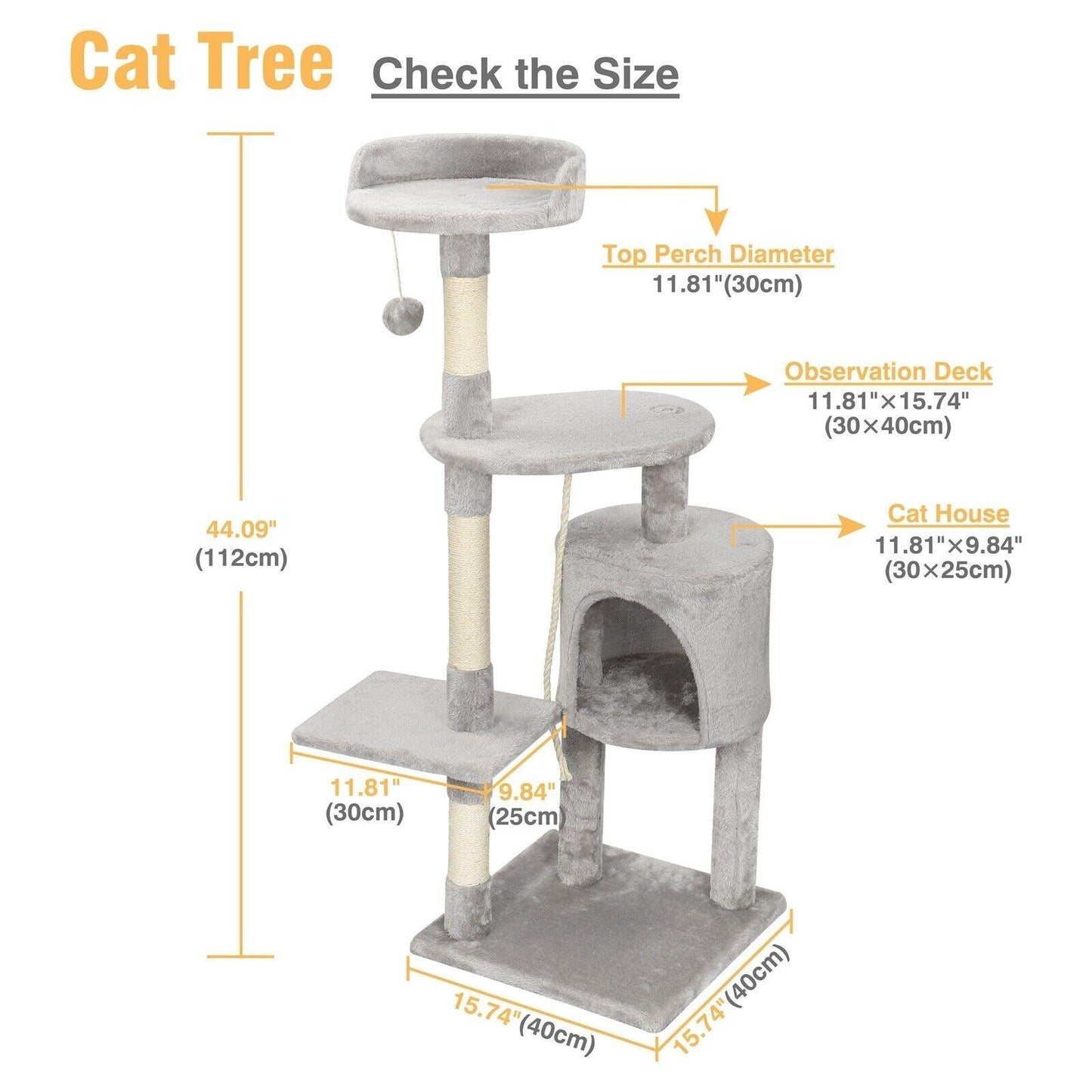 Large 4-story Cat Climbing Frame, Scratching Tree - Pet's Dream