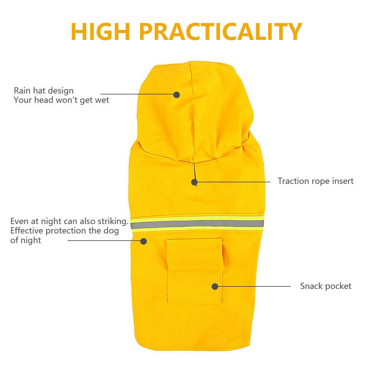 Waterproof Hooded Dog Raincoat with Reflective Stripes - Pet's Dream