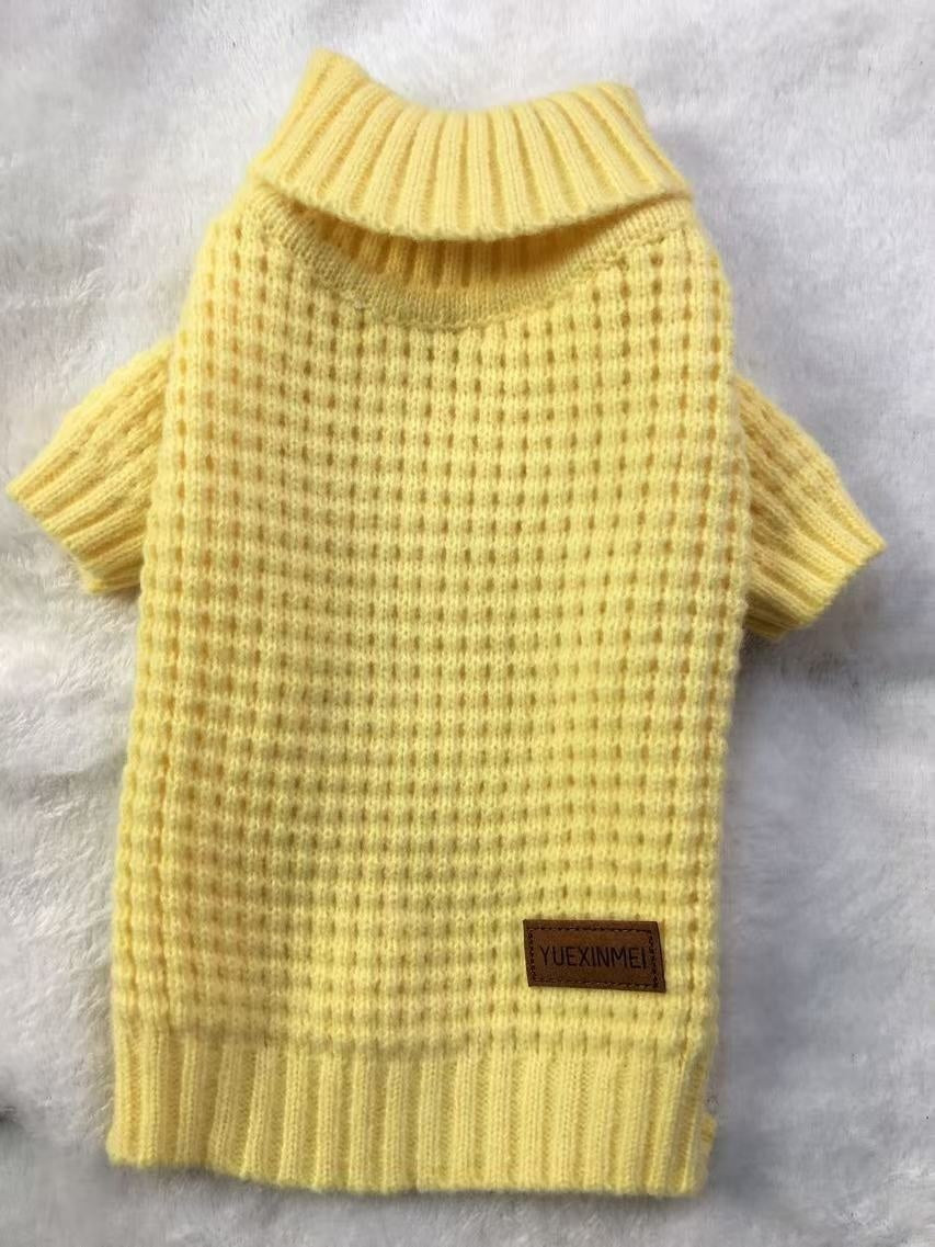 Turtleneck Knitting Sweater for Dogs and Cats