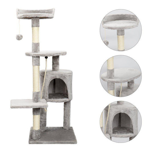 Large 4-story Cat Climbing Frame, Scratching Tree - Pet's Dream