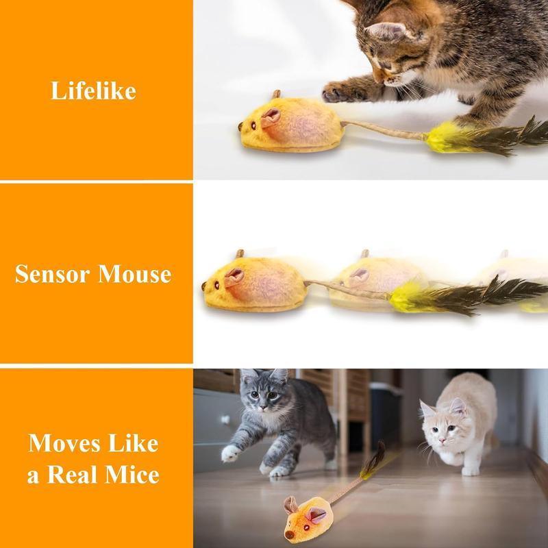 Interactive Toys "Mouse" With LED Lights For Cats, USB Rechargeable - Pet's Dream