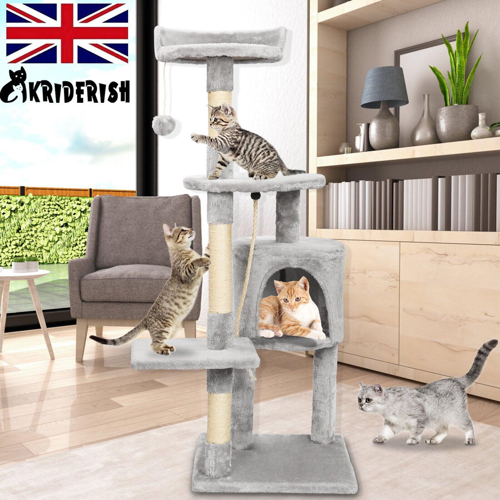 Large 4-story Cat Climbing Frame, Scratching Tree - Pet's Dream