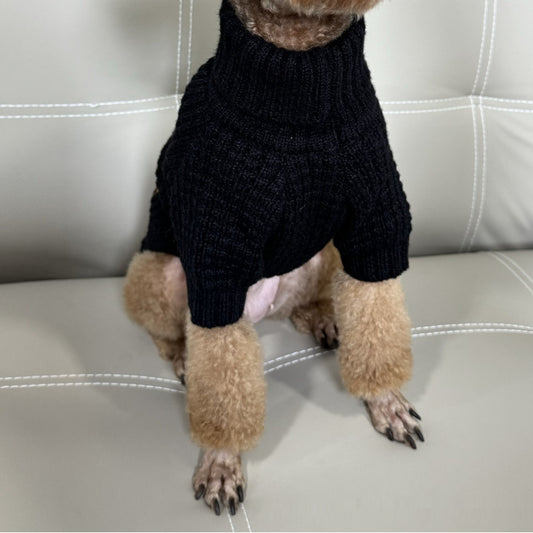 Turtleneck Knitting Sweater for Dogs and Cats