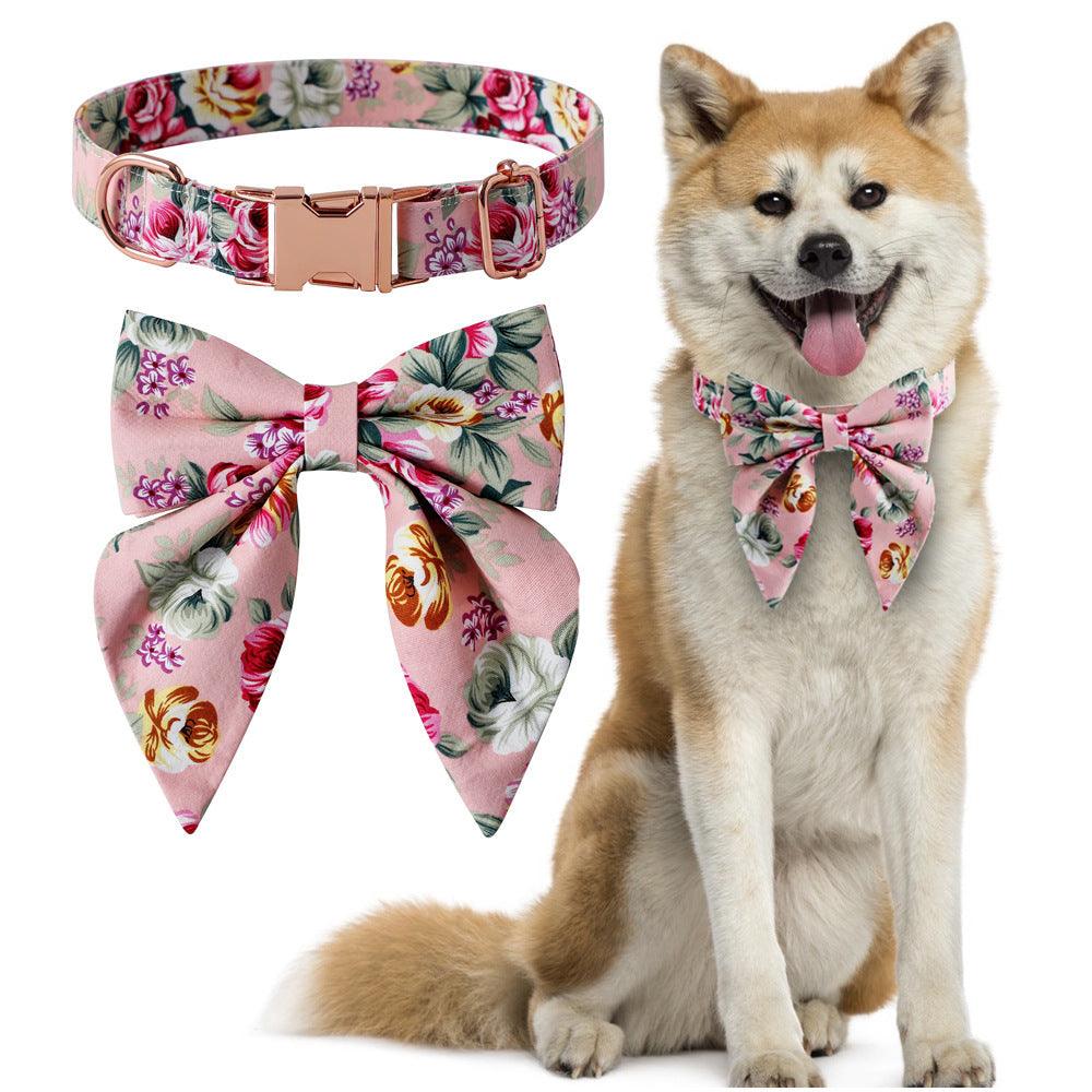 Collar, Cotton with Rose Gold Buckle for Dogs - Pet's Dream