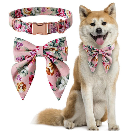 Collar, Cotton with Rose Gold Buckle for Dogs - Pet's Dream