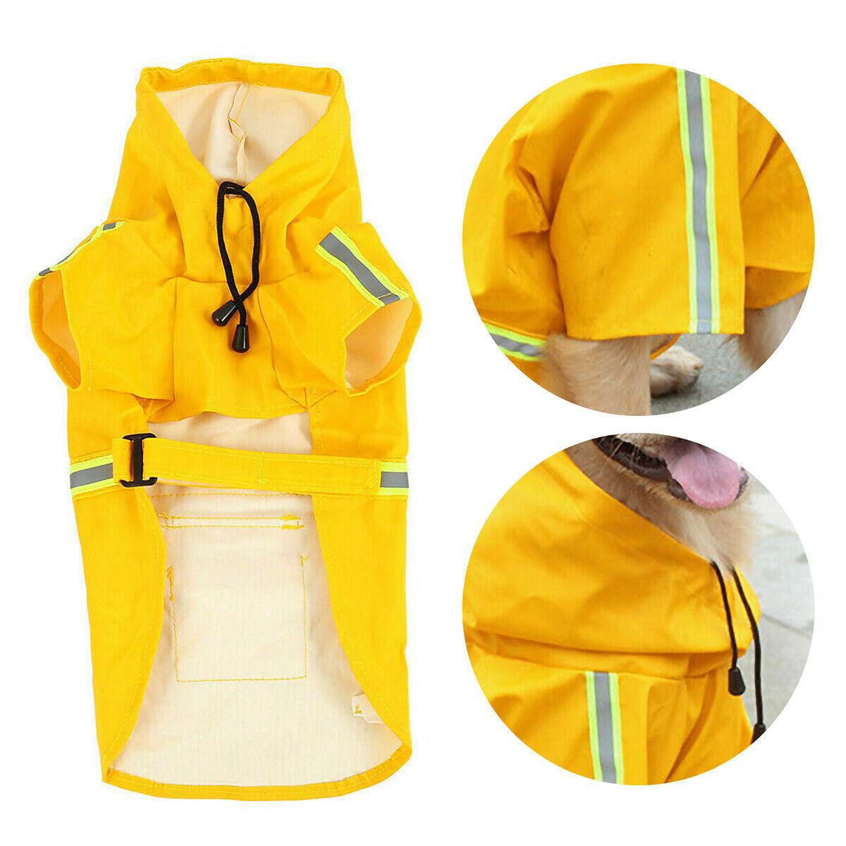 Waterproof Hooded Dog Raincoat with Reflective Stripes - Pet's Dream