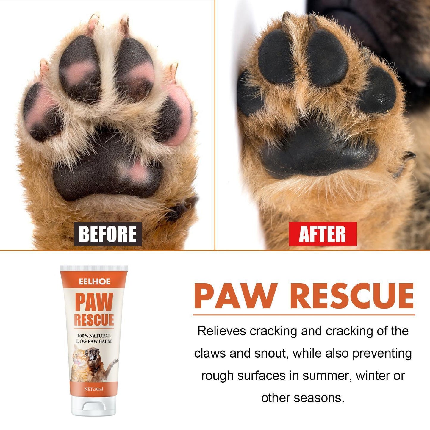 Paw Rescue, Moisturizing Paw Care Cream For Cats And Dogs - Pet's Dream