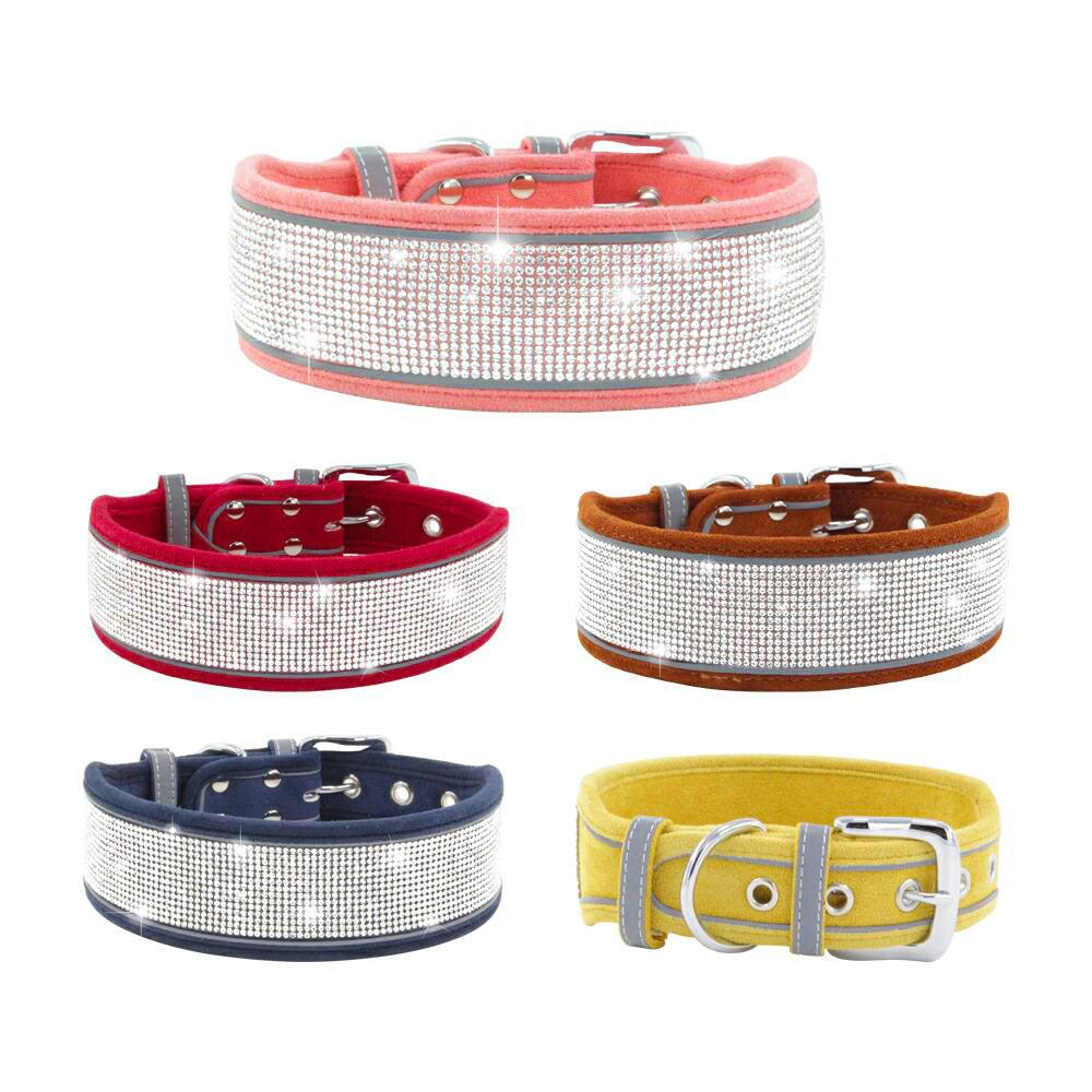 Suede Reflective Collar, Soft And Comfortable, Hand Holding Rope, for Dogs - Pet's Dream