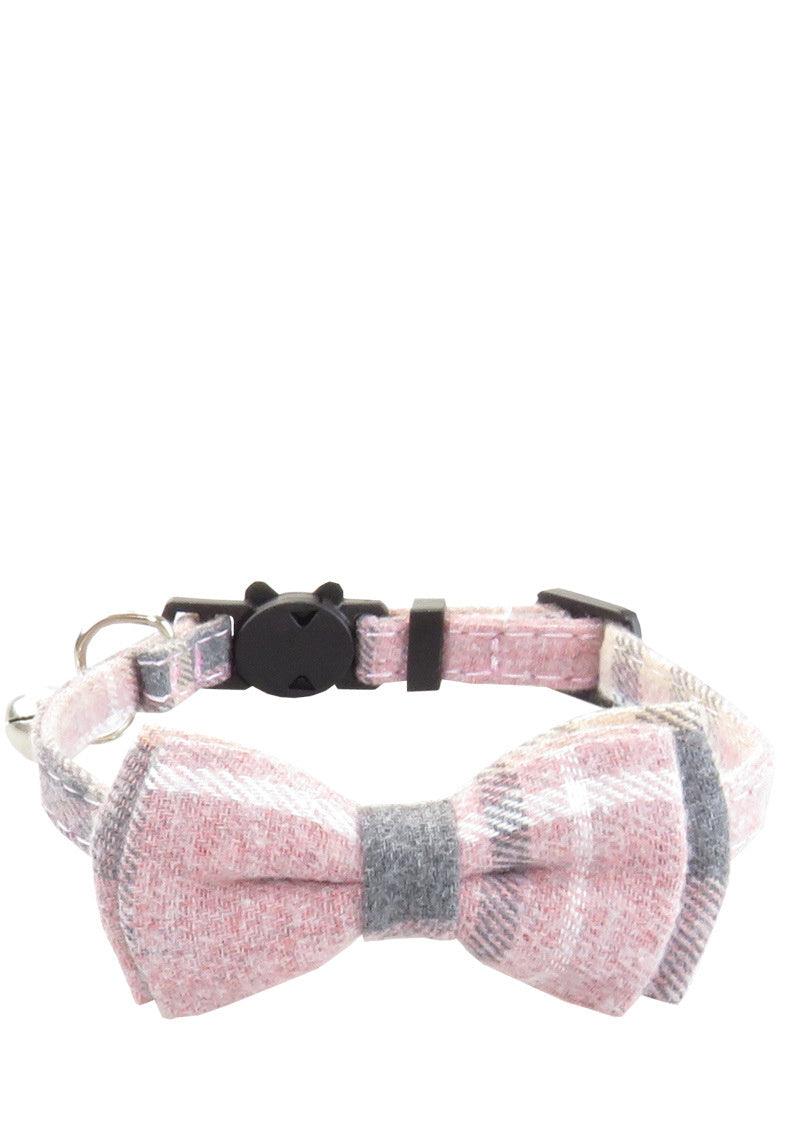 Bow Tie Collar and Bandana With Classic Plaid, Adjustable, With Scarf And Bowtie Necklace - Pet's Dream