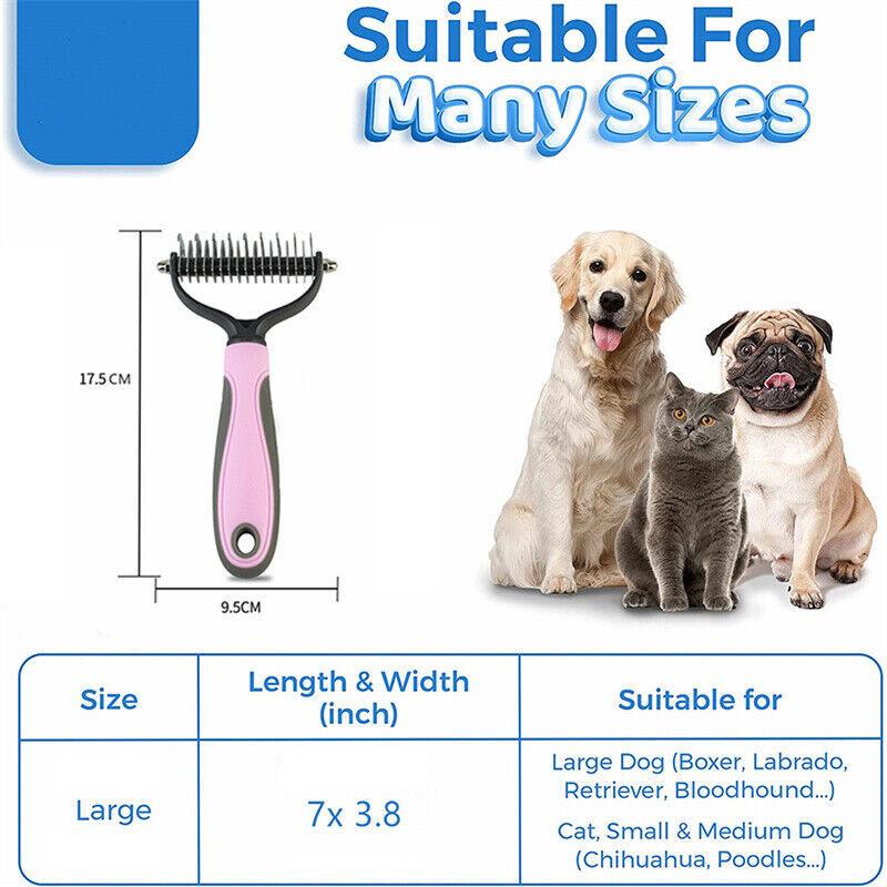 Grooming Brush, Double Sided, perfect for Dogs and Cats - Pet's Dream